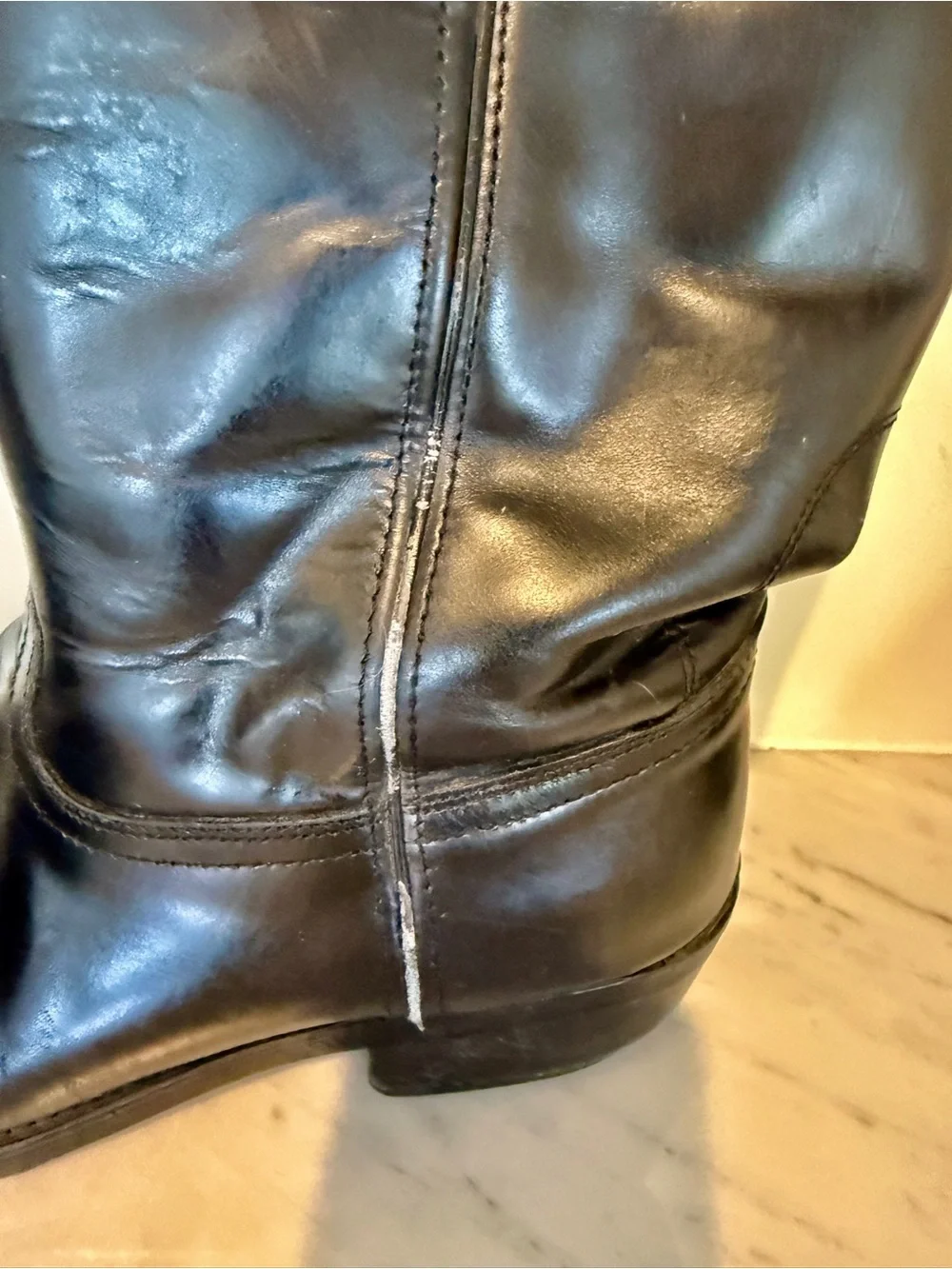 Durango Black Pull-On Western Leather Boots